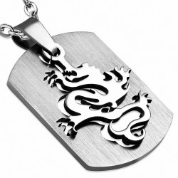 Pendentif homme plaque dragon chinois