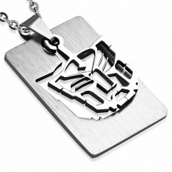 Pendentif homme plaque tigre chinois zodiaque