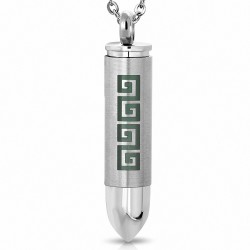 Pendentif homme cartouche labyrinthe grec