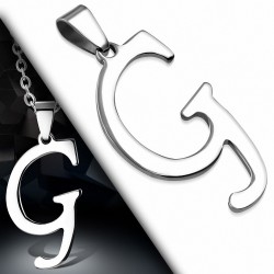 Pendentif en acier inoxydable lettre script G