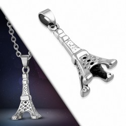 Pendentif Tour Eiffel en acier inoxydable