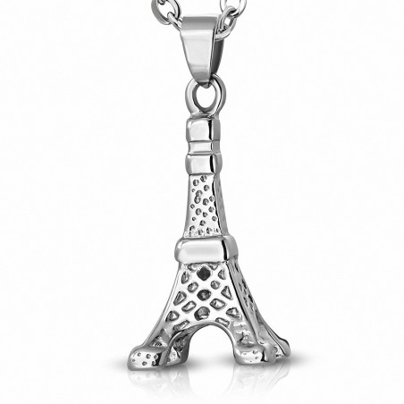 Pendentif Tour Eiffel en acier inoxydable