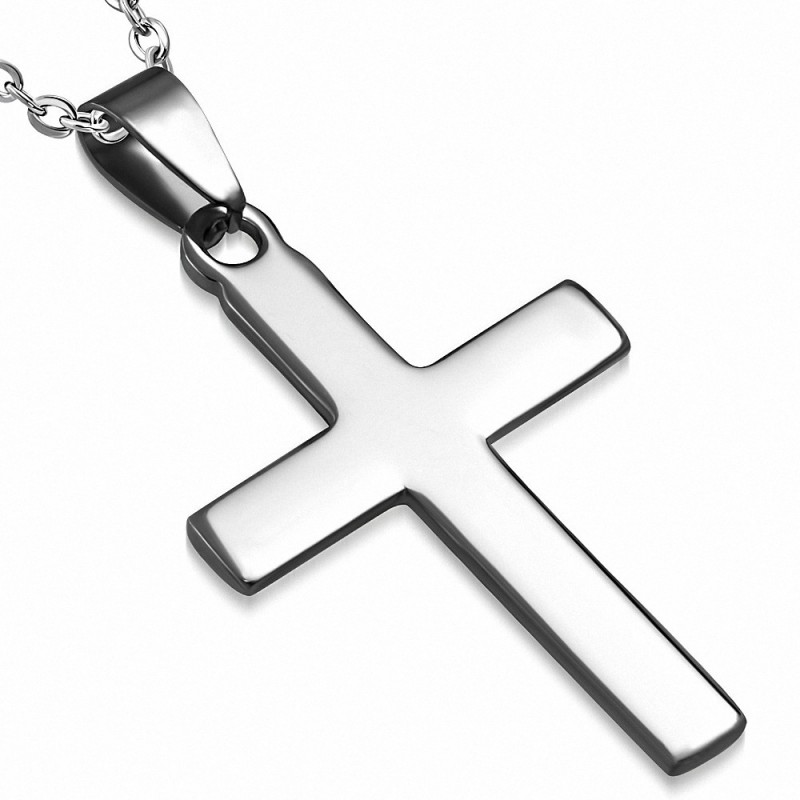 Pendentif en acier inoxydable croix latine