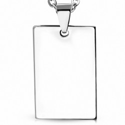 Pendentif homme plaque militaire gravable en acier