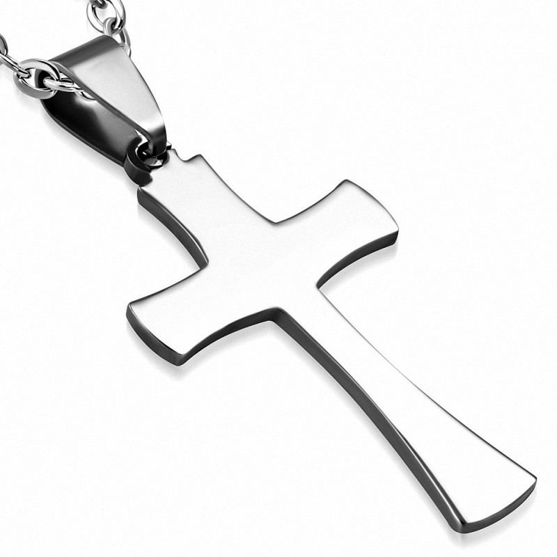 Pendentif en acier inoxydable croix gravable