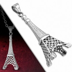 Pendentif en acier inoxydable Tour Eiffel