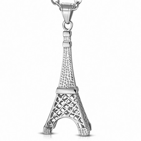 Pendentif en acier inoxydable Tour Eiffel