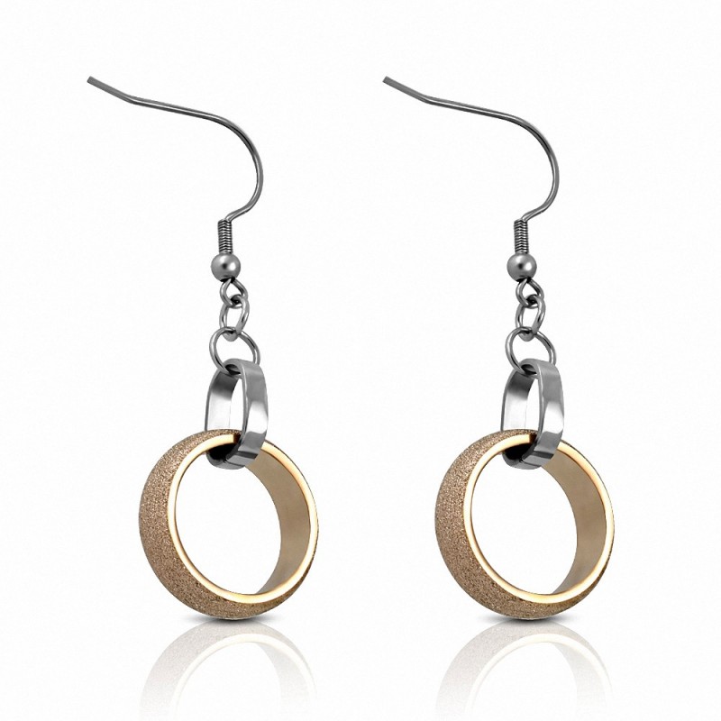 Paire de boucles d'oreille acier inoxydable cercles