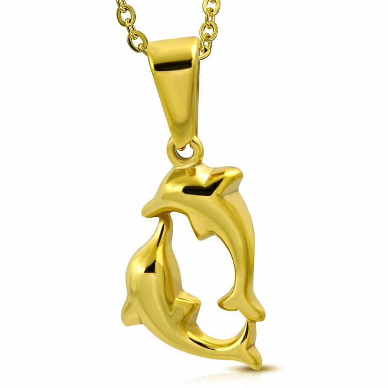 Pendentif Dauphin Argent Sterling Vintage 1970 - Breloque Unisexe, Neuf Vieux Stock