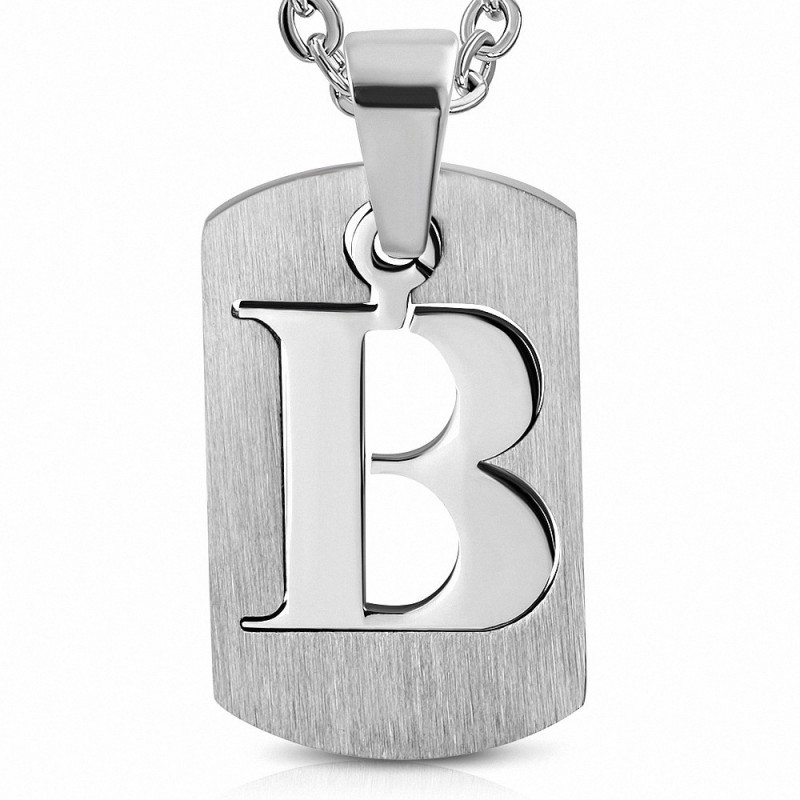 pendentif lettre homme