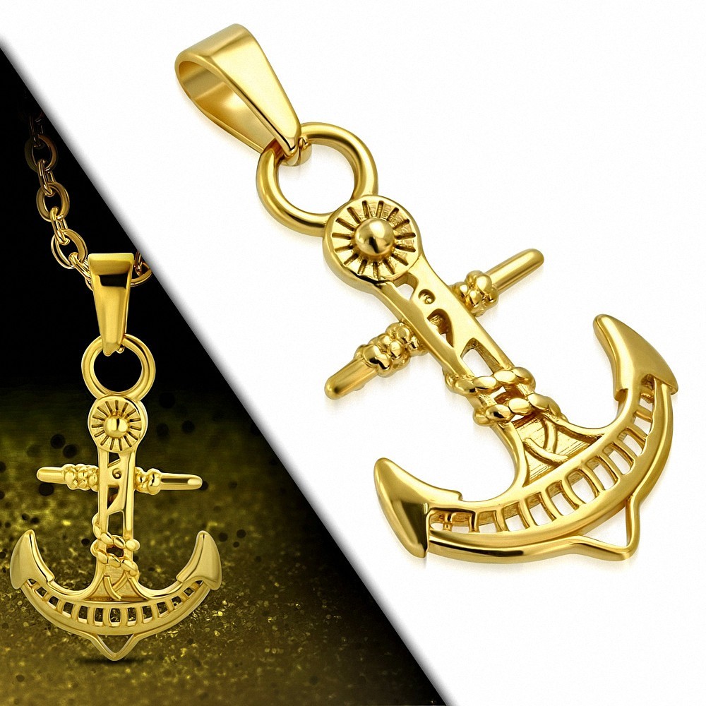 Collier Ancre Marine Argent Collier Ancre En Acier Inoxydable INFINIONLY - Pendentif Vintage Avec Zircone, Chaîne 55cm, Bijou Hip Hop Pour Homme Collier Ancre Acier Inox