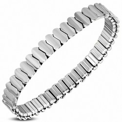 Bracelet en acier inoxydable stretch spirale largeur 9 mm