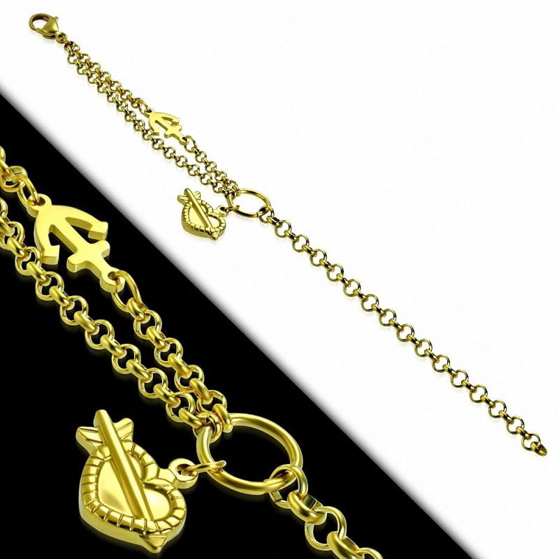 Fantasyon 6Pcs Chaîne Bracelets Femme Plaqué Or 14K Réglable Bracelet Acier Inoxydable Bracelets Femme Serpent Chaîne Empilables Imperméable pour Femmes (6PCS