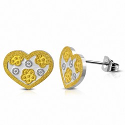 Boucles d'oreilles en forme de coeur en forme de coeur