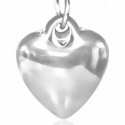 Pendants d'oreilles en forme de coeur en acier inoxydable avec coeur en acier inoxydable avec paire en zircone