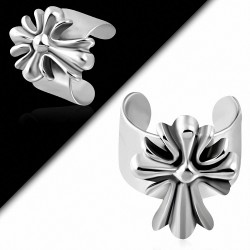 Boucle d'oreille supérieure d'oreille en acier inoxydable Fleur De Lis