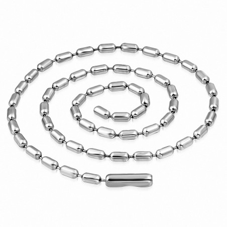 61cm x 4.5mm | Chaîne à maillons ovale militaire en acier inoxydable