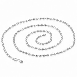 50cm 2.4mm | Chaîne à maillons ovale militaire en acier inoxydable