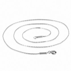 46cm x 0.9mm | Chaîne à maillons ovale fantaisie avec fermoir mousqueton en acier inoxydable