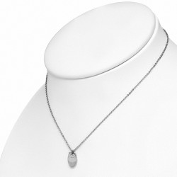 Collier chaîne en acier inoxydable avec breloque chat / chaton