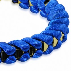 Bracelet chaîne en alliage de mode au crochet en alliage de mode doré bleu