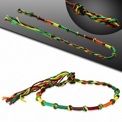 Bracelet d'amitié en soie avec motif de broderie de soie colorée à la mode - XXB408