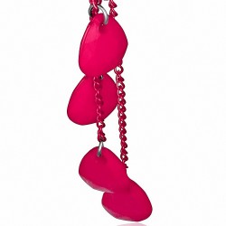 Alliage Fashion & Perles Teardrop Rouge Slinky Long Drop Hook Earrings (paire)