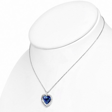 collier avec chaîne à rallonges à facettes Love Heart avec cristaux de   de Montana
