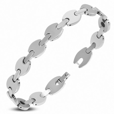 10mm | Bracelet magnétique à maillons ovales en carbure de tungstène