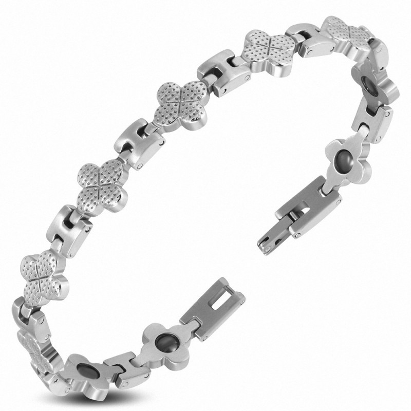 10mm | Bracelet magnétique en carbure de tungstène avec croix fantaisie