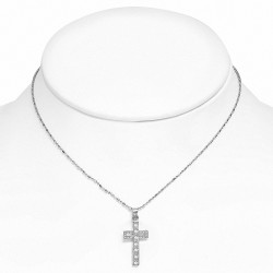 Alliage cristal fantaisie collier en chaîne avec chaîne en alliage de cristal cz clair