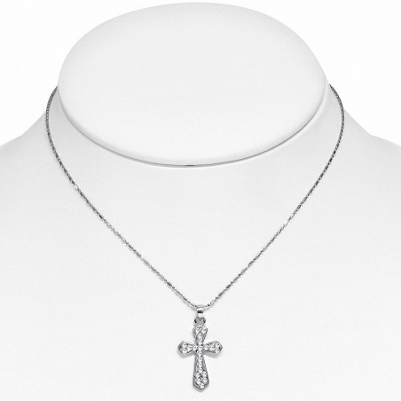 Collier fantaisie en alliage fantaisie avec chaîne en alliage fantaisie - CZ
