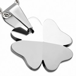 Carbure de tungstène amour pendentif coeur charm Shamrock fleur