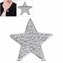 Broche étoile en alliage de mode avec broche étoile transparente CZ