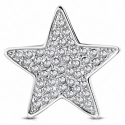Broche étoile en alliage de mode avec broche étoile transparente CZ