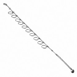 Bracelet à breloques en forme de cercle avec clochettes en alliage de mode / chaîne avec chaîne d'extension
