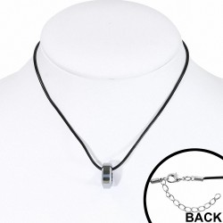 Cercle à facettes en carbure de tungstène avec collier en caoutchouc noir