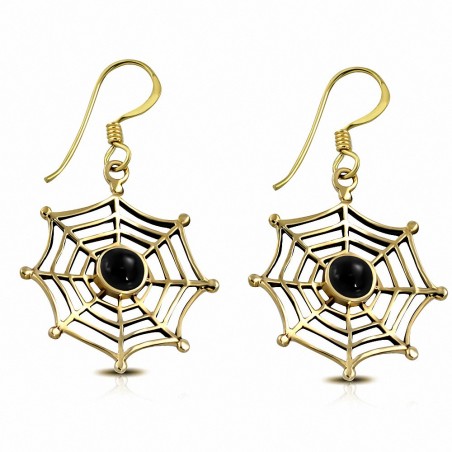 Boucles d'oreilles à la mode en toile d'araignée