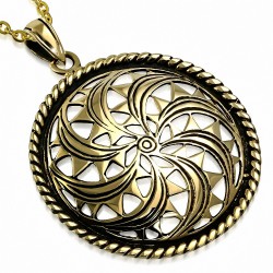 Pendentif Fantaisie Cercle Bronze Fantaisie