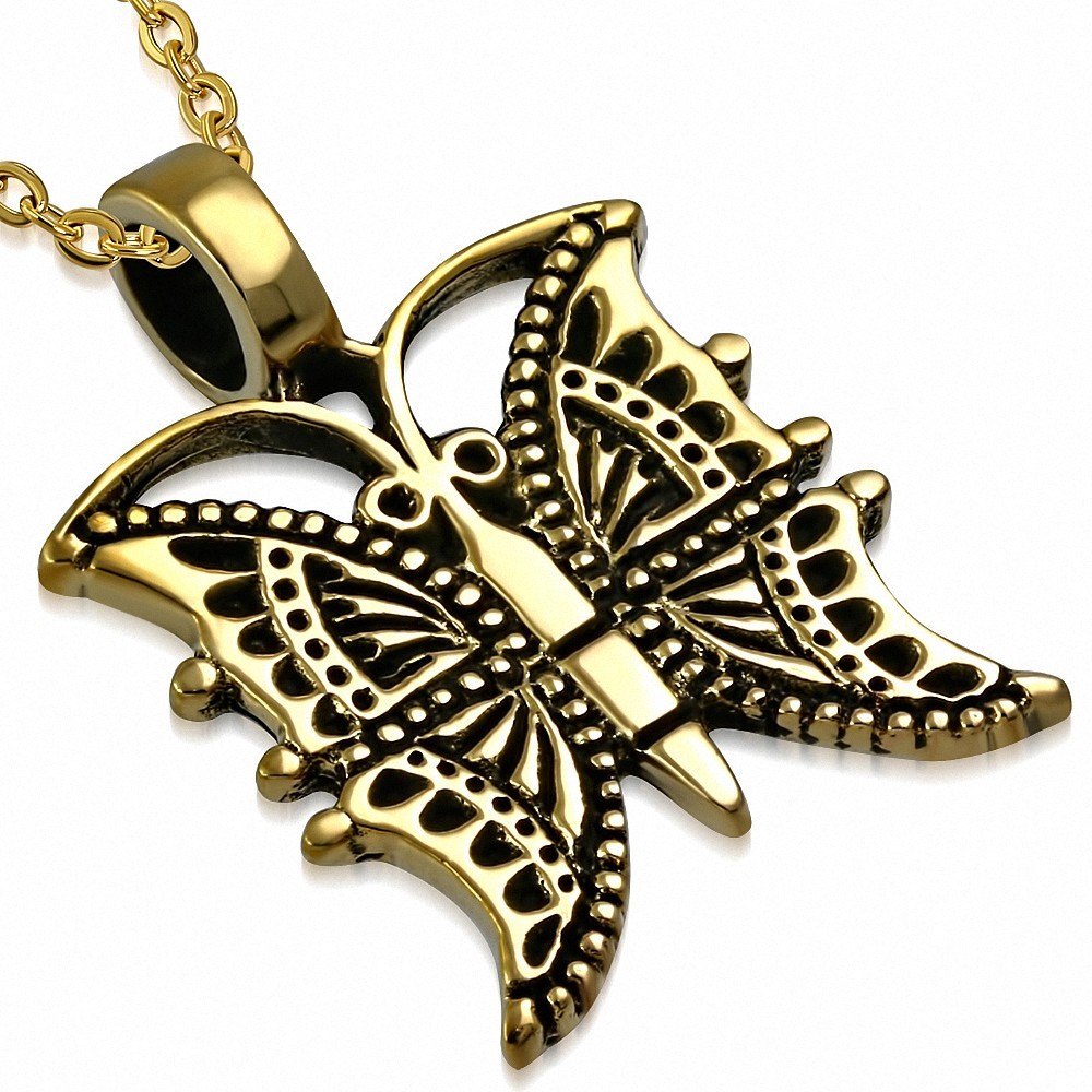 Pendentif Aile Papillon Fashion Bronze