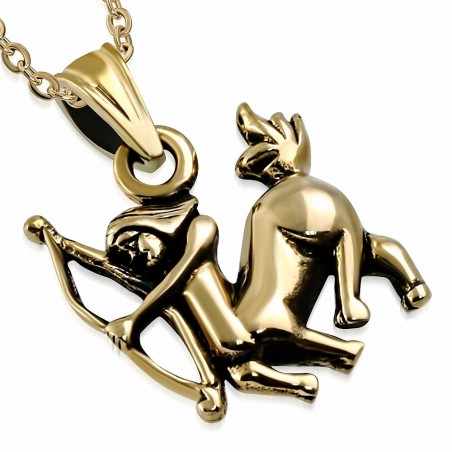 Bronze à la Mode Le Pendentif Signe Zodiacal Archer Sagittaire