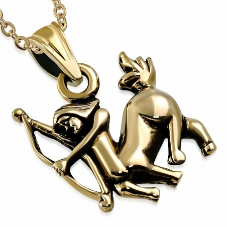 Bronze à la Mode Le Pendentif Signe Zodiacal Archer Sagittaire