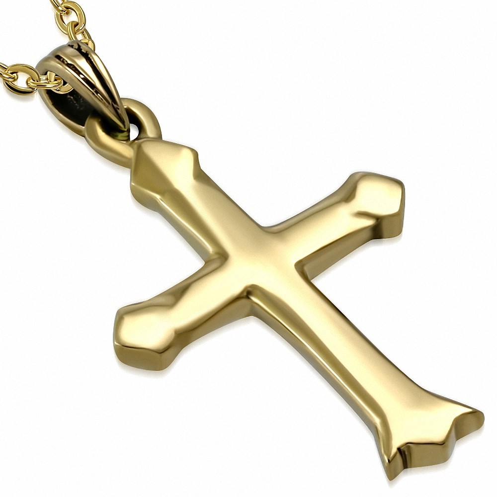 Pendentif fantaisie en forme de croix en bronze