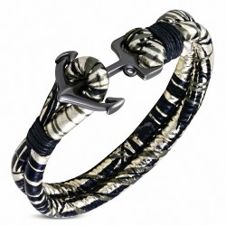 Bracelet en alliage marin à la mode en cuir PU peint à la mode - FBX061