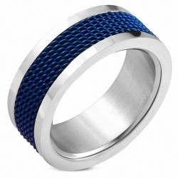 8mm | Bague de maille 2 tons en acier inoxydable