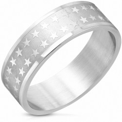 7.5mm | Bague plat en acier inoxydable fini mat