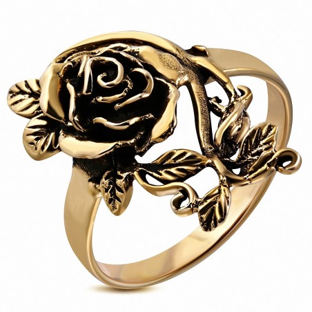 Bague fantaisie bronze fantaisie vigne rose