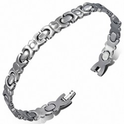 Bracelet à maillons ovales en acier inoxydable 128