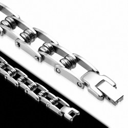 L-22cm L-11mm | Bracelet à maillons style boulier en acier inoxydable