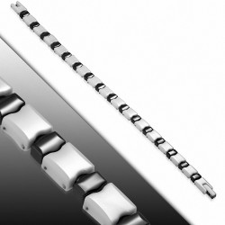 7mm | Bracelet magnétique en céramique à 2 tons avec lien de panthère 58